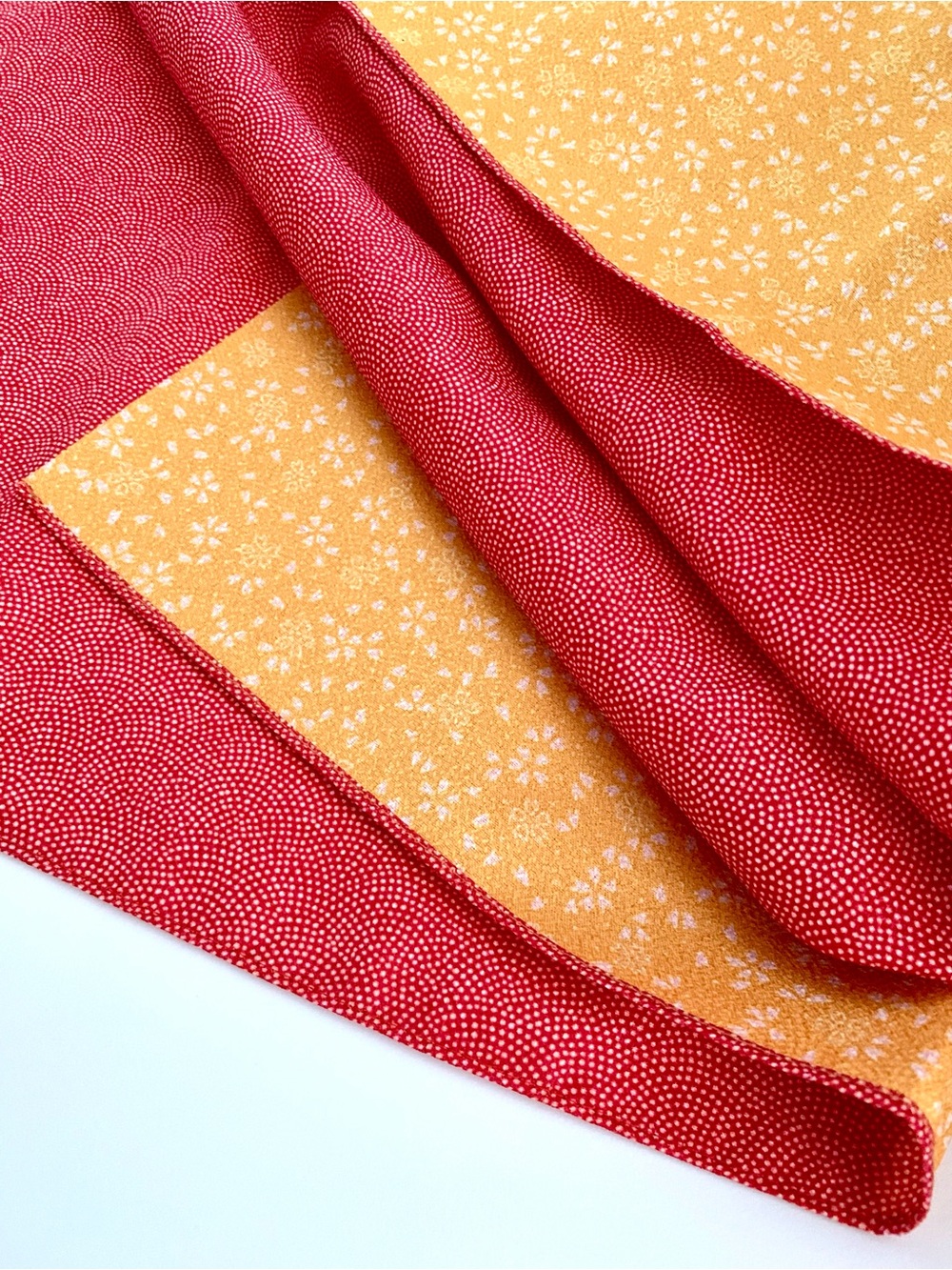 Musubi Japanese Furoshiki 36” Reversible Sakura Samekomon Wrap Cloth Japan